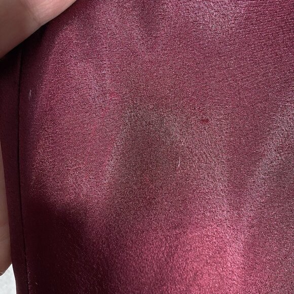 Vintage Christian Dior Satin & Lace Nightgown Size Small Maxi Slip Dress Maroon - Picture 12 of 14